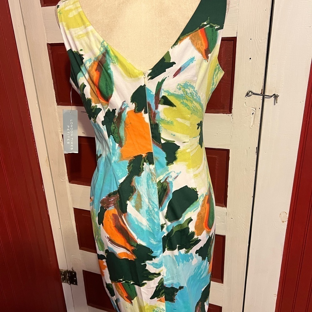 NWT London Times Petite Faux Wrap Dress 10P - Picture 4 of 7